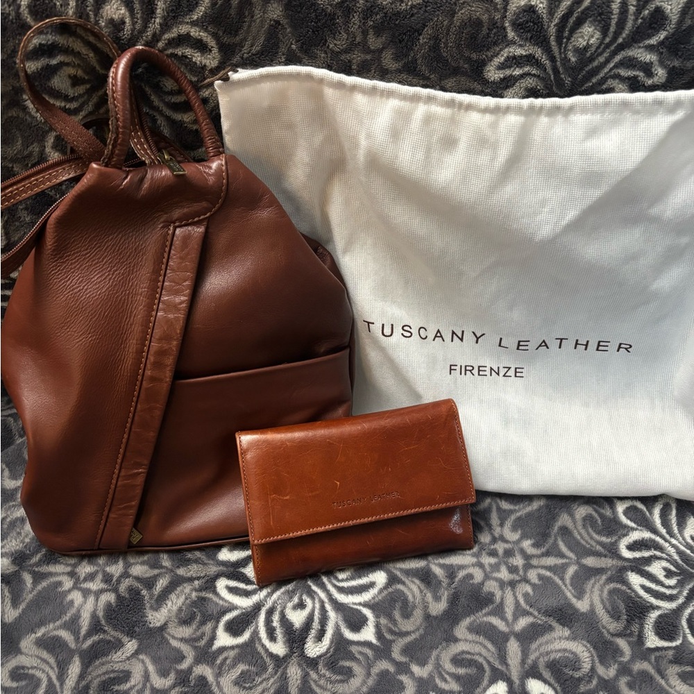 Tuscany Leather Backpack and wallet
